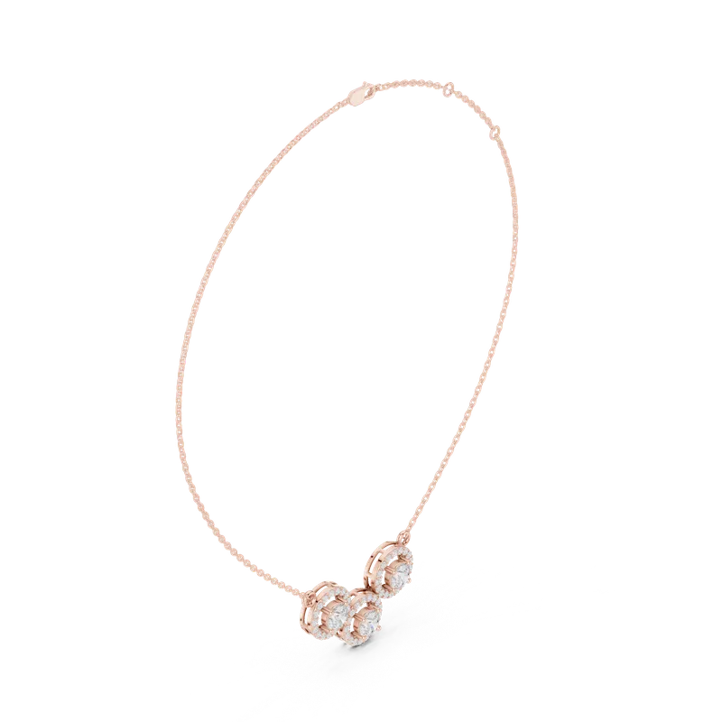 18K Gold Round Diamond Pavé Necklace – 2.265 ct (ALJPD-499) – Necklaces by Ivanka & Co