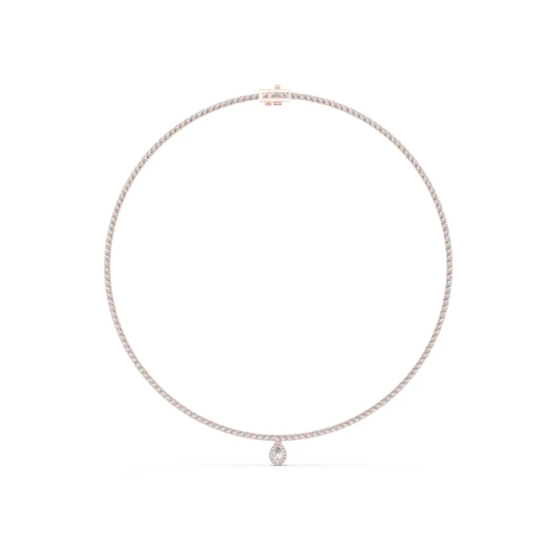 18K Gold Round Diamond Pavé Necklace – 4.53 ct (GNK-0002) – Necklaces by Ivanka & Co