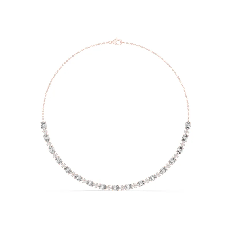 18K Gold Oval Diamond Pavé Necklace – 192.7 ct (GNK-0003) – Necklaces by Ivanka & Co