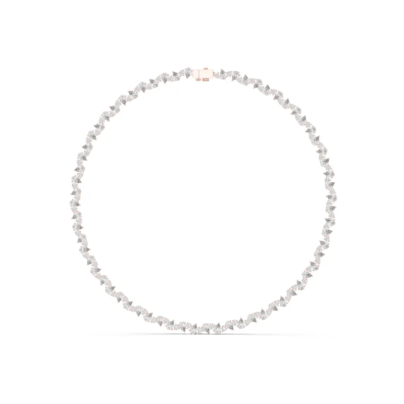 18K Gold Pear Diamond Pavé Necklace – 14.289 ct (GNK-0014) – Necklaces by Ivanka & Co