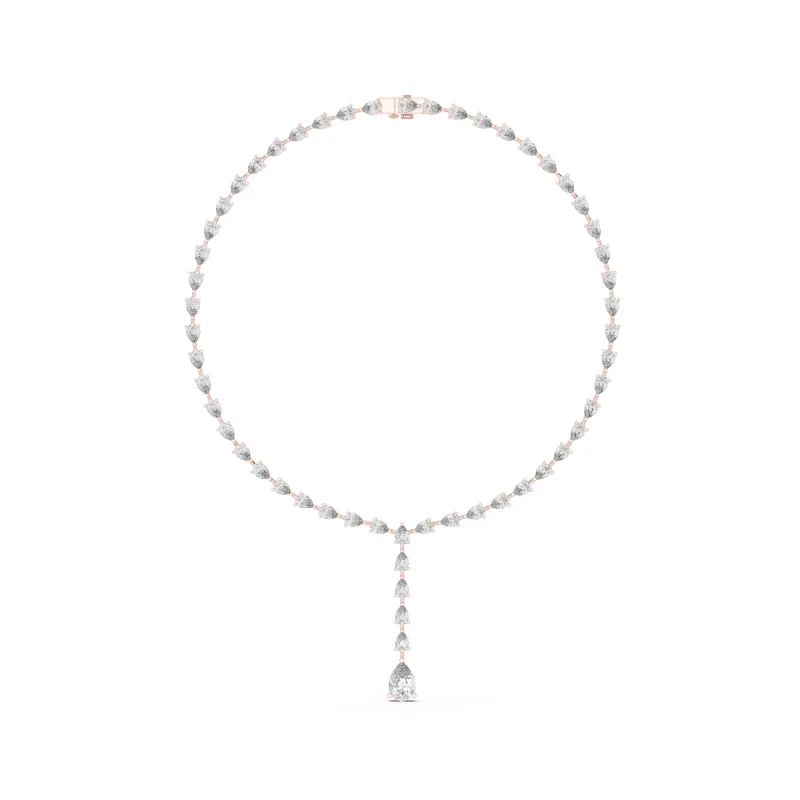 18K Gold Pear Diamond Pavé Necklace – 22.98 ct (GNK-0017) – Necklaces by Ivanka & Co