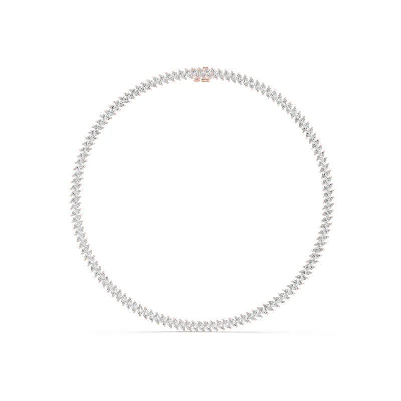 18K Gold Marquise Diamond Pavé Necklace – 18.6 ct (GNK-0019) – Necklaces by Ivanka & Co