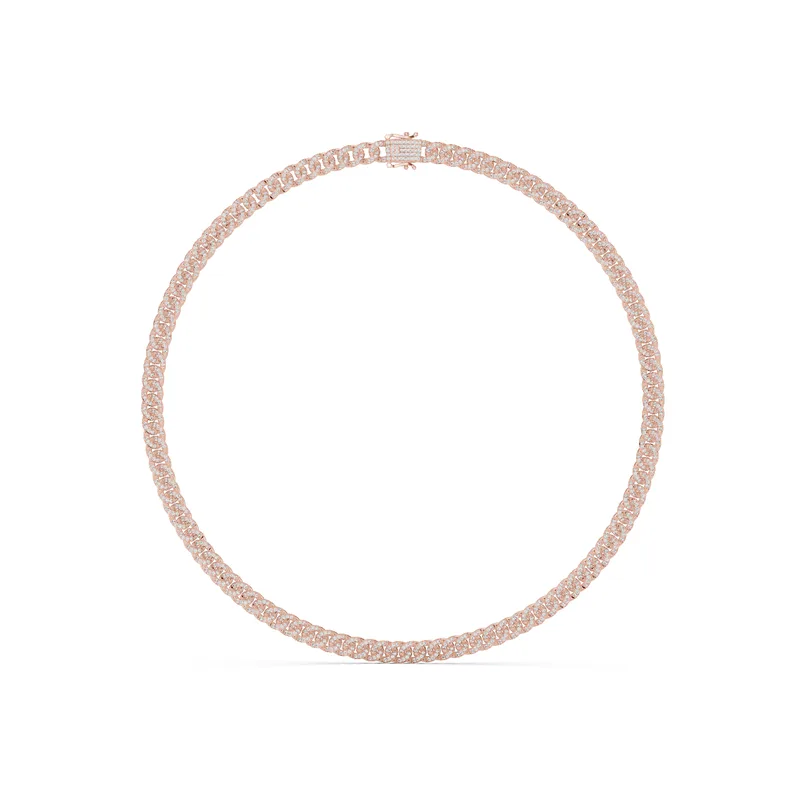 18K Gold Round Diamond Pavé Necklace – 7.208 ct (GNK-0042) – Necklaces by Ivanka & Co