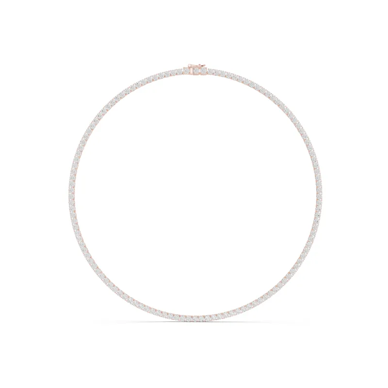 18K Gold Round Diamond Pavé Necklace – 37.2 ct (GNK-0043) – Necklaces by Ivanka & Co