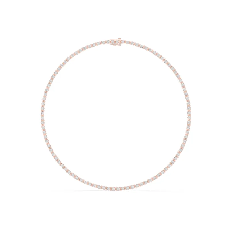 18K Gold Round Diamond Pavé Necklace – 14.016 ct (GNK-0045) – Necklaces by Ivanka & Co