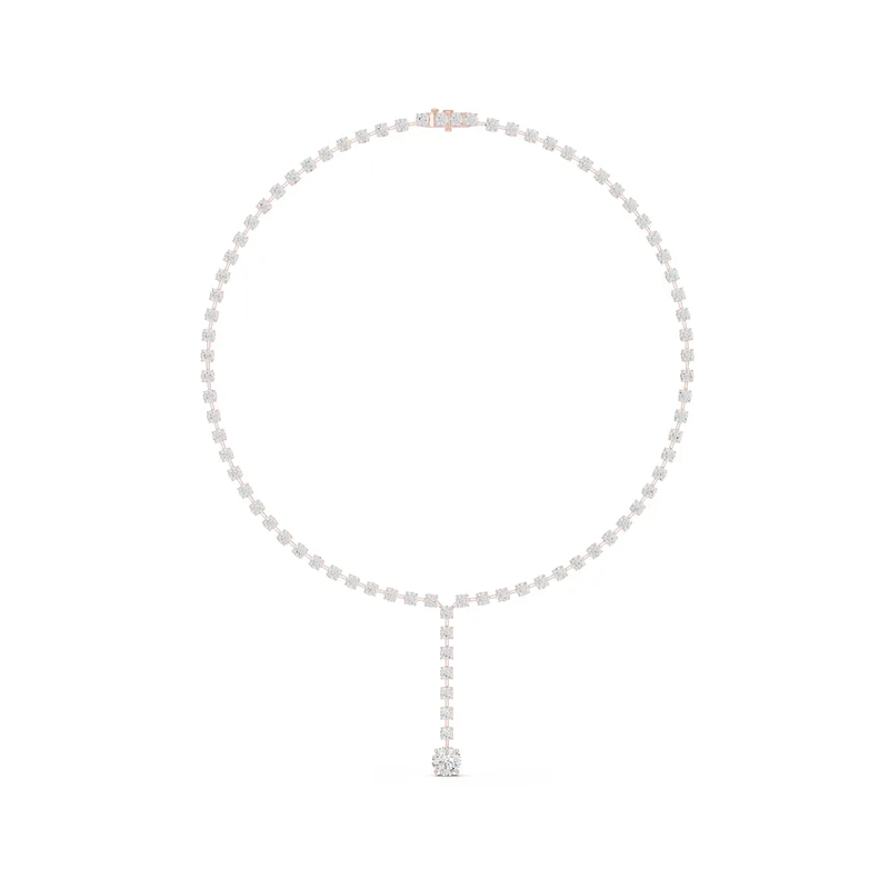 18K Gold Round Diamond Pavé Necklace – 27.65 ct (GNK-0046) – Necklaces by Ivanka & Co