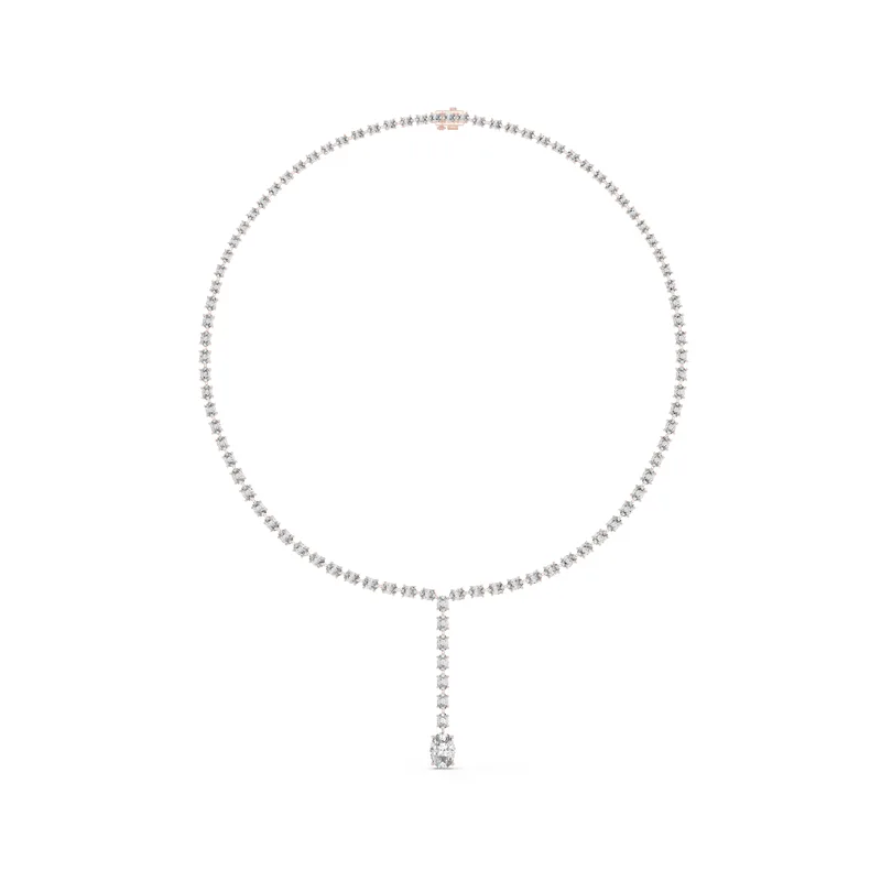 18K Gold Oval Diamond Pavé Necklace – 15.4 ct (GNK-0047) – Necklaces by Ivanka & Co