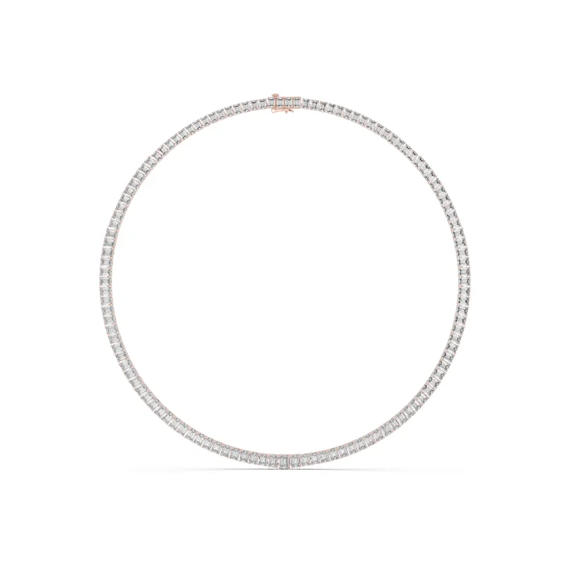 18K Gold Emerald Diamond Pavé Necklace – 24.06 ct (GNK-0051) – Necklaces by Ivanka & Co