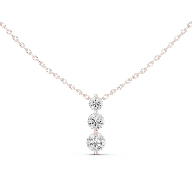 18K Gold Round Diamond Cluster Necklace – 1.11 ct (GPD-0004) – Necklaces by Ivanka & Co