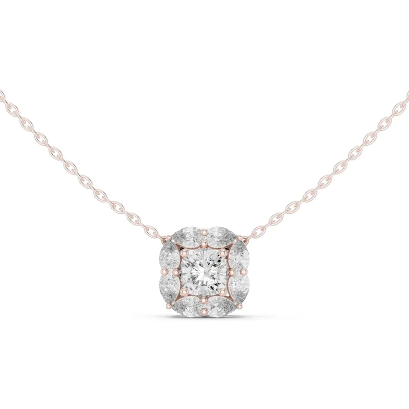 18K Gold Diamond Cluster Necklace – 1.596 ct (GPD-0009) – Necklaces by Ivanka & Co
