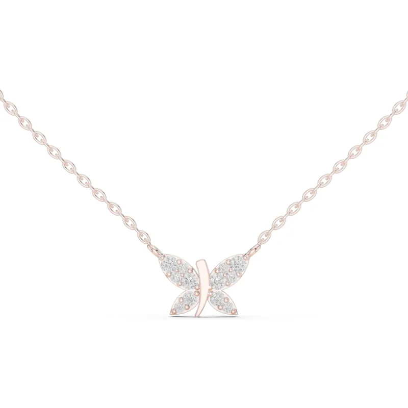 18K Gold Round Diamond Pavé Necklace – 0.24 ct (GPD-0010) – Necklaces by Ivanka & Co