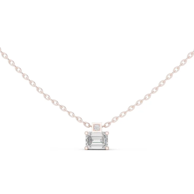18K Gold Emerald Diamond Cluster Necklace – 0.395 ct (GPD-0013) – Necklaces by Ivanka & Co