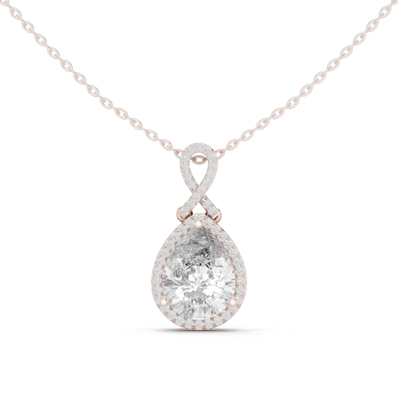 18K Gold Pear Diamond Pavé Necklace – 4.184 ct (GPD-0014) – Necklaces by Ivanka & Co