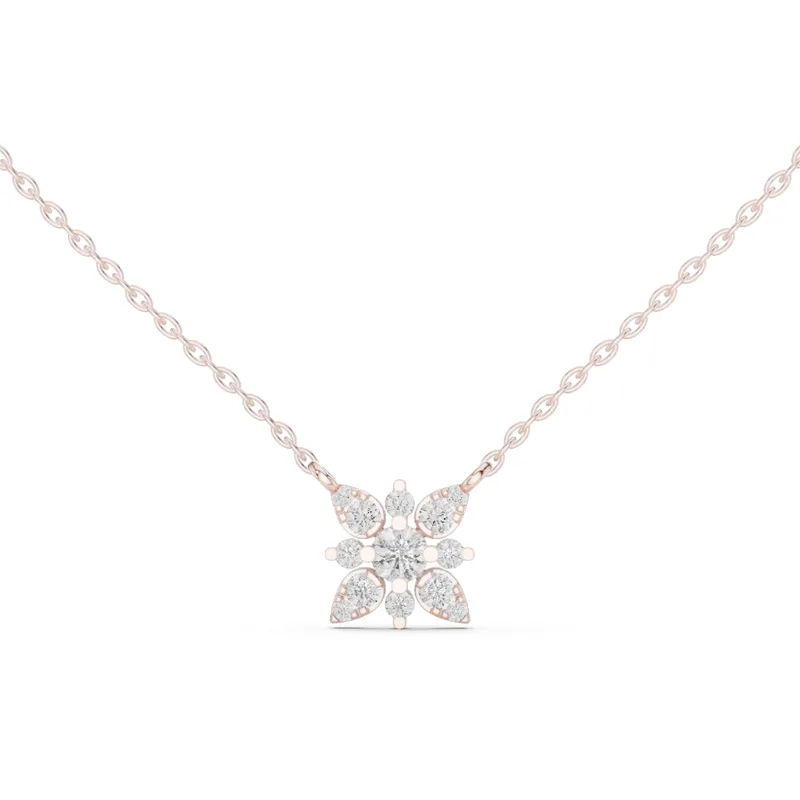 18K Gold Round Diamond Pavé Necklace – 0.437 ct (GPD-0015) – Necklaces by Ivanka & Co