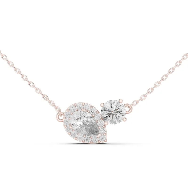 18K Gold Pear Diamond Pavé Necklace – 2.415 ct (GPD-0019) – Necklaces by Ivanka & Co