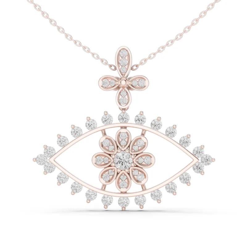 18K Gold Round Diamond Pavé Necklace – 2.282 ct (GPD-0020) – Necklaces by Ivanka & Co