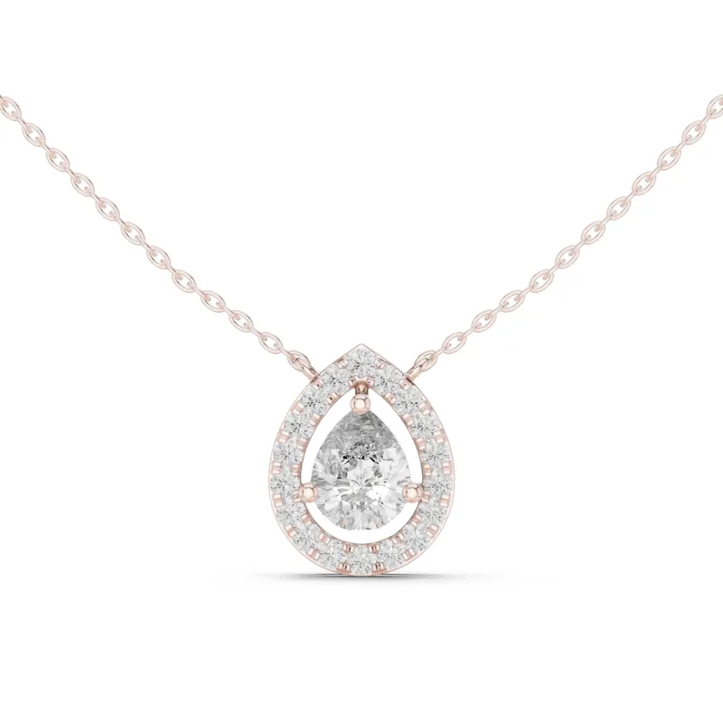 18K Gold Pear Diamond Pavé Necklace – 1.945 ct (GPD-0021) – Necklaces by Ivanka & Co