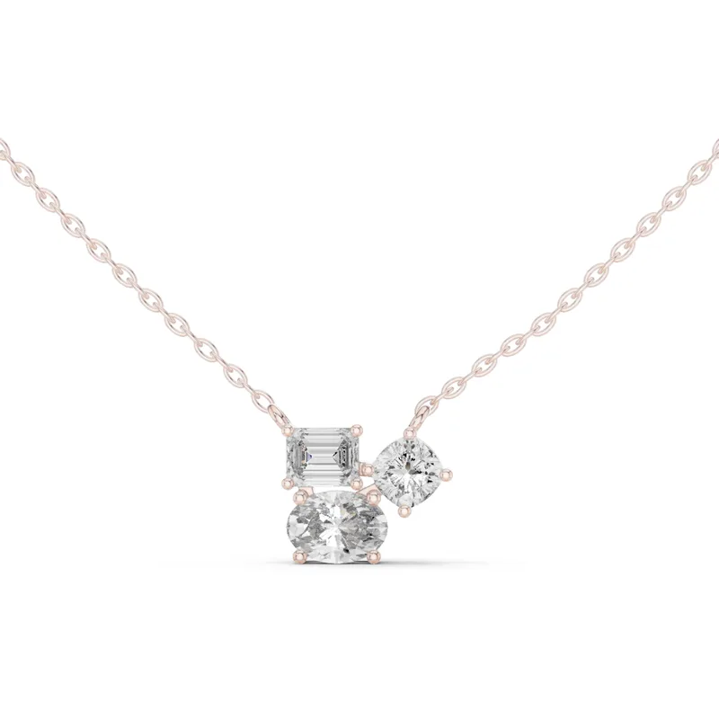 18K Gold Diamond Cluster Necklace – 1.48 ct (GPD-0022) – Necklaces by Ivanka & Co