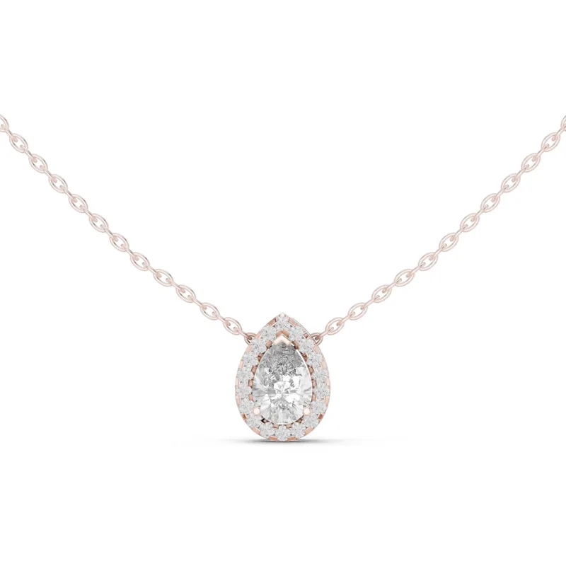 18K Gold Pear Diamond Pavé Necklace – 0.875 ct (GPD-0029) – Necklaces by Ivanka & Co