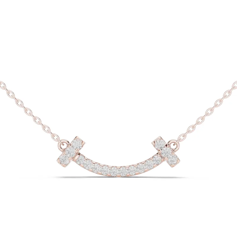 18K Gold Round Diamond Pavé Necklace – 0.38 ct (GPD-0030) – Necklaces by Ivanka & Co