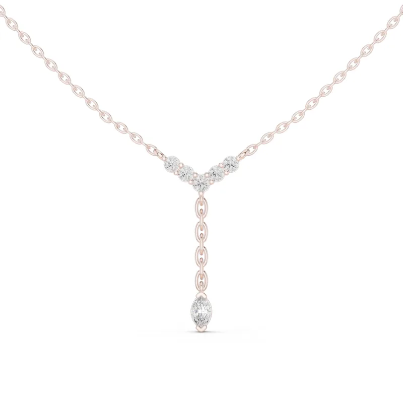 18K Gold Round Diamond Cluster Necklace – 0.19 ct (GPD-0032) – Necklaces by Ivanka & Co