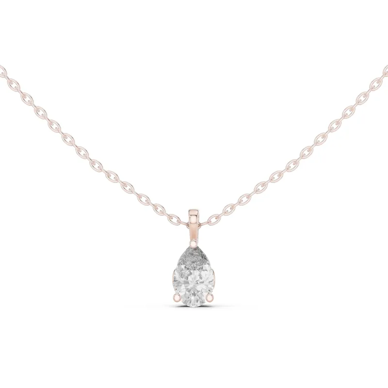 18K Gold Pear Diamond Solitaire Necklace – 1 ct (GPD-0034) – Necklaces by Ivanka & Co