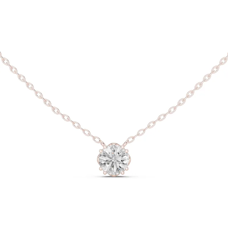 18K Gold Round Diamond Solitaire Necklace – 1 ct (GPD-0035) – Necklaces by Ivanka & Co