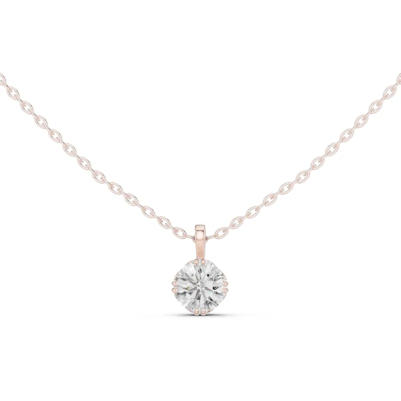 18K Gold Round Diamond Solitaire Necklace – 1 ct (GPD-0037) – Necklaces by Ivanka & Co
