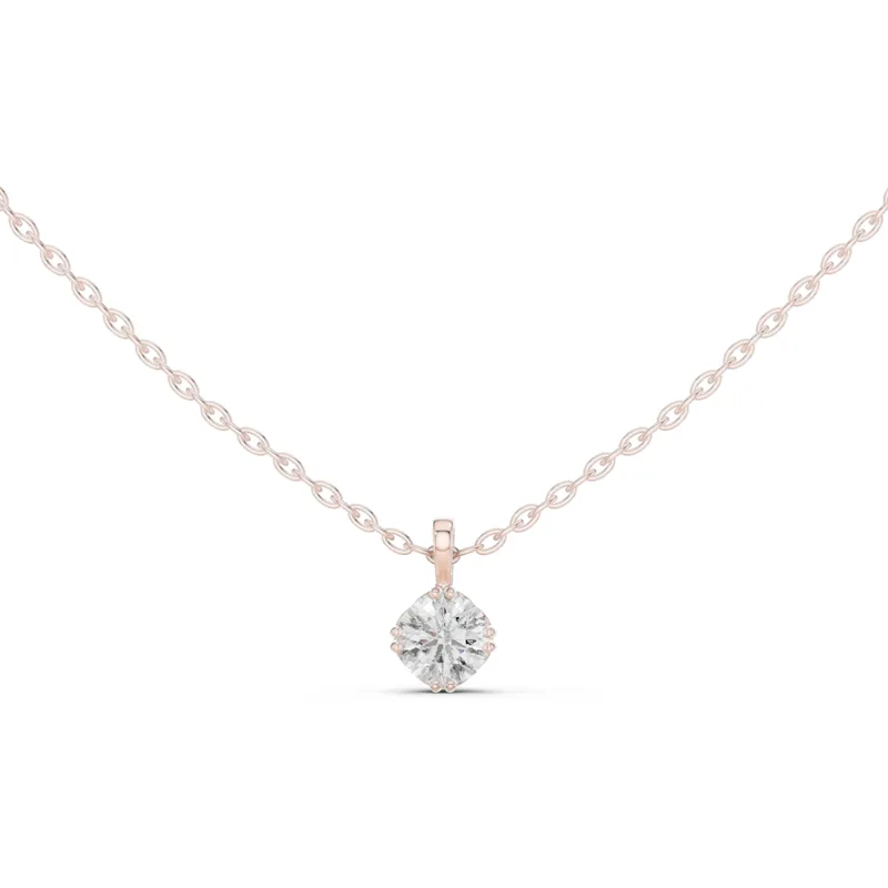 18K Gold Round Diamond Solitaire Necklace – 0.5 ct (GPD-0038) – Necklaces by Ivanka & Co
