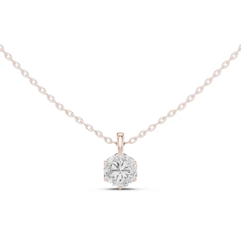 18K Gold Round Diamond Solitaire Necklace – 1 ct (GPD-0039) – Necklaces by Ivanka & Co