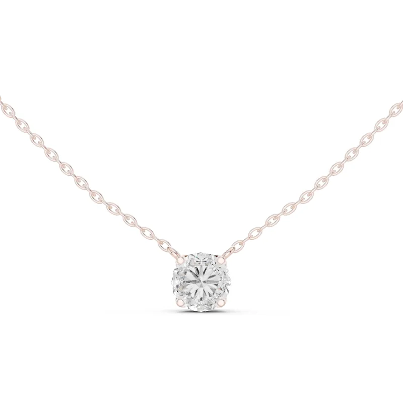 18K Gold Round Diamond Solitaire Necklace – 1 ct (GPD-0040) – Necklaces by Ivanka & Co