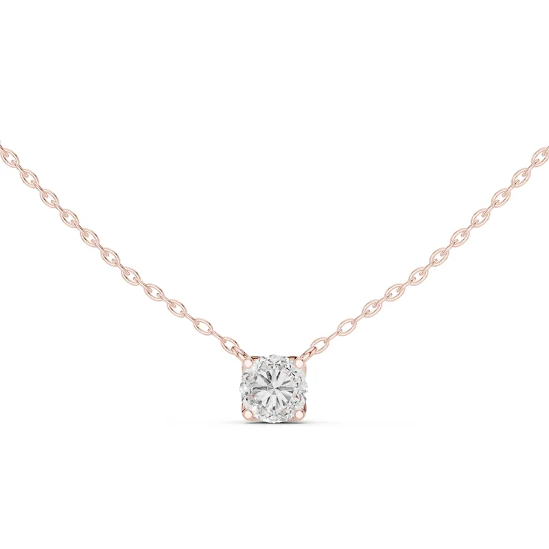 18K Gold Round Diamond Solitaire Necklace – 0.85 ct (GPD-0041) – Necklaces by Ivanka & Co