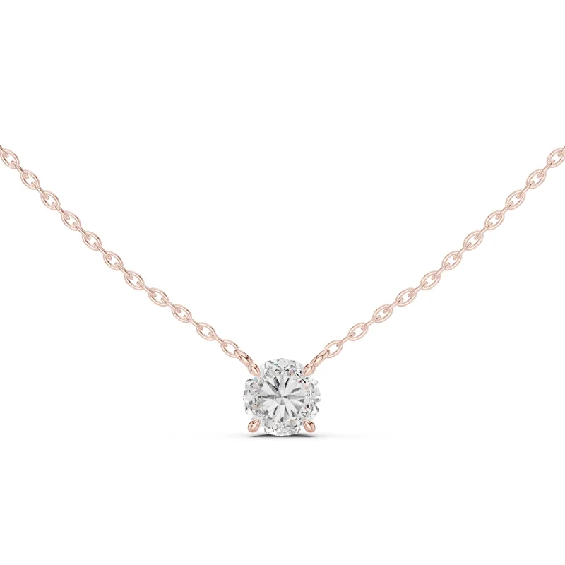 18K Gold Round Diamond Solitaire Necklace – 1 ct (GPD-0043) – Necklaces by Ivanka & Co