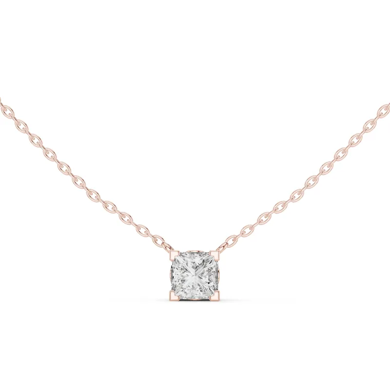 18K Gold Princess Diamond Solitaire Necklace – 1 ct (GPD-0055) – Necklaces by Ivanka & Co