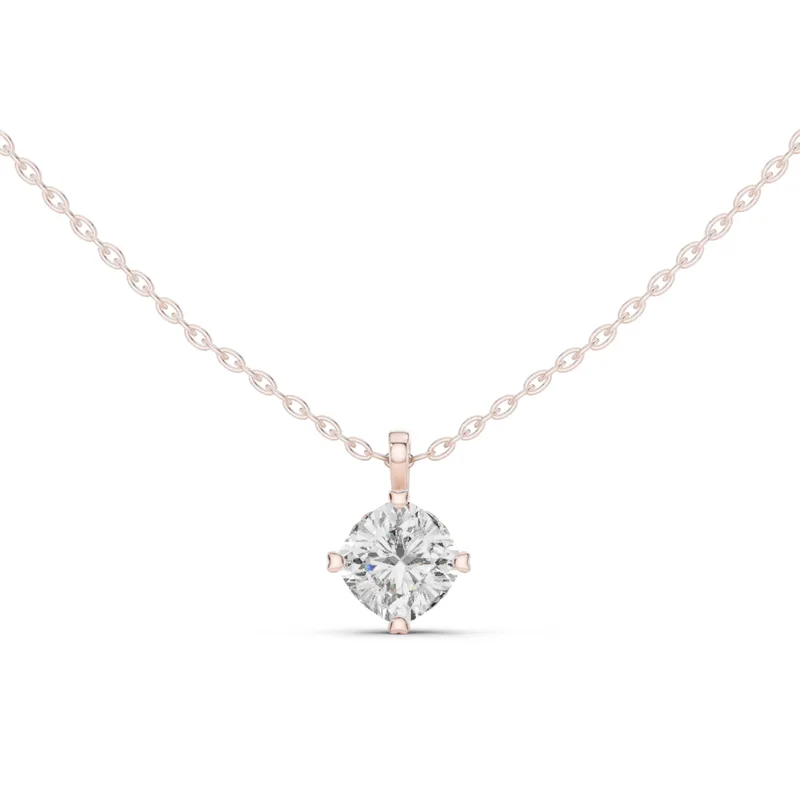 18K Gold Cushion Diamond Solitaire Necklace – 1 ct (GPD-0058) – Necklaces by Ivanka & Co