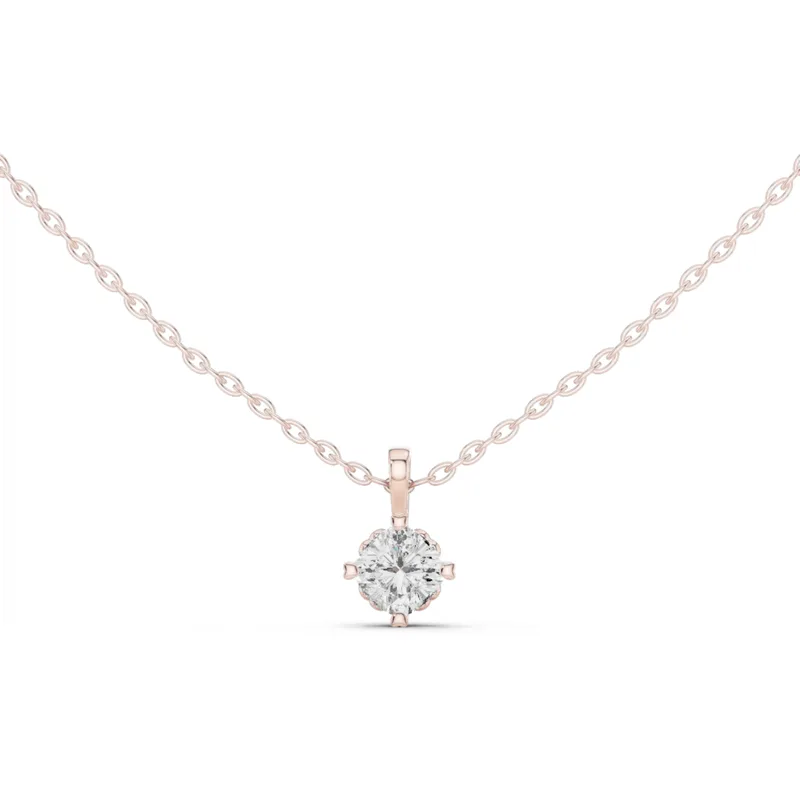 18K Gold Cushion Diamond Solitaire Necklace – 0.5 ct (GPD-0060) – Necklaces by Ivanka & Co