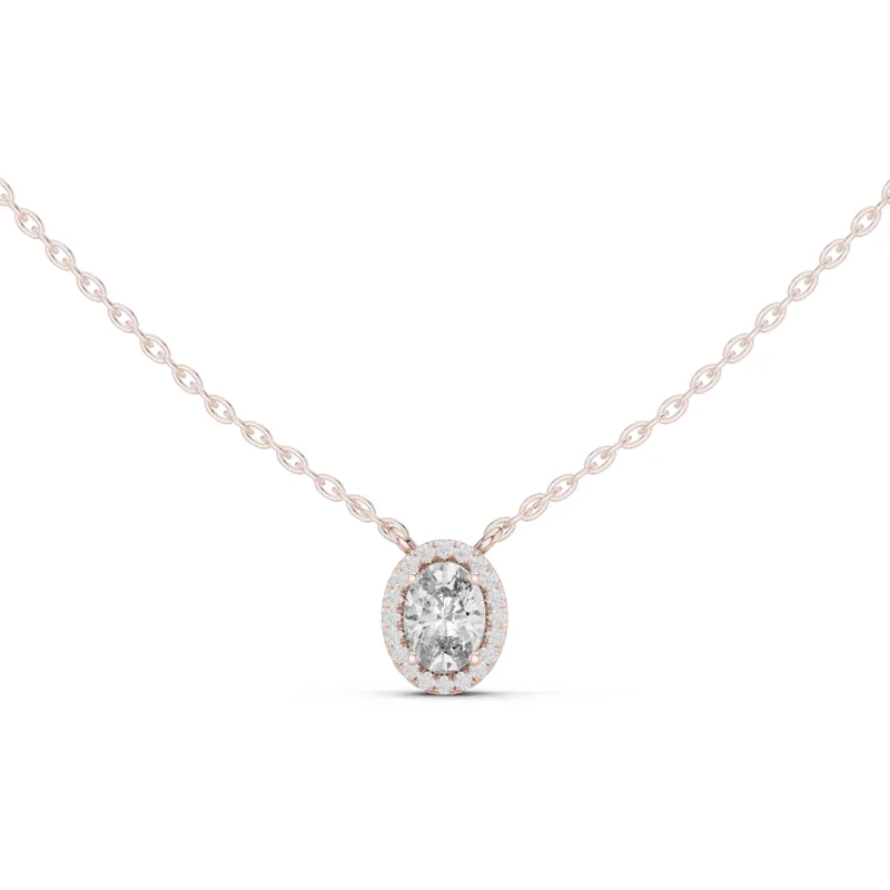 18K Gold Oval Diamond Pavé Necklace – 0.648 ct (GPD-0061) – Necklaces by Ivanka & Co