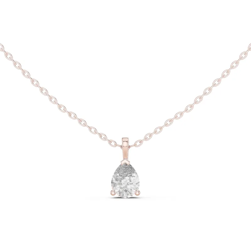 18K Gold Pear Diamond Solitaire Necklace – 1 ct (GPD-0062) – Necklaces by Ivanka & Co