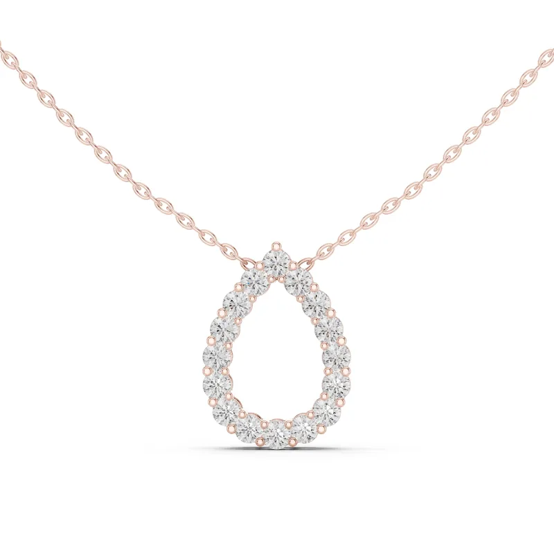 18K Gold Round Diamond Pavé Necklace – 1.04 ct (GPD-0069) – Necklaces by Ivanka & Co