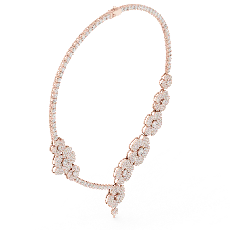 18K Gold Round Diamond Pavé Necklace – 18.602 ct (SBWN-11-) – Necklaces by Ivanka & Co
