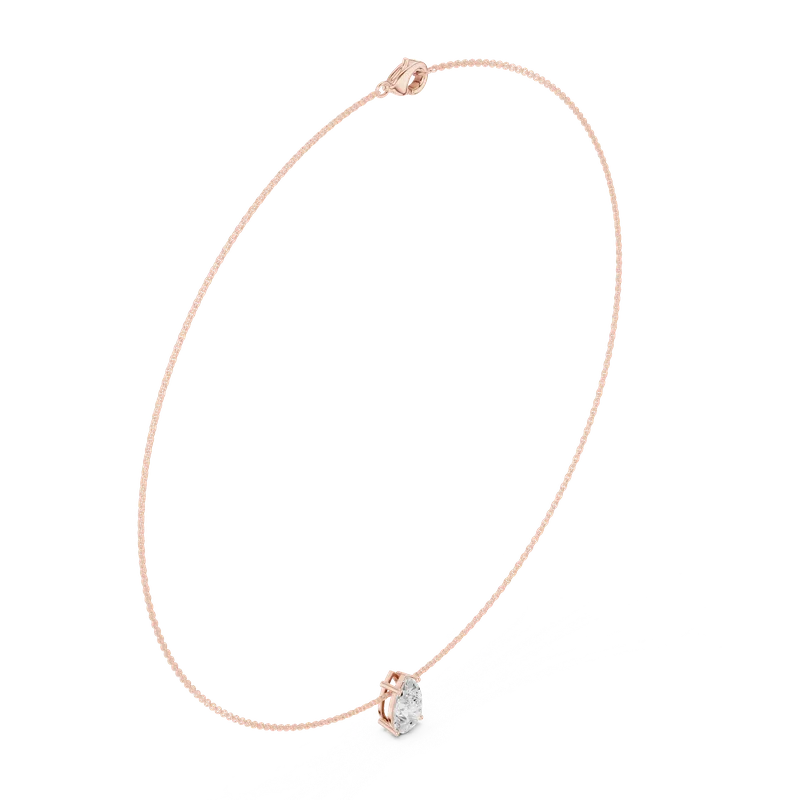 18K Gold Pear Diamond Solitaire Necklace – 3.07 ct (SBWN-31-) – Necklaces by Ivanka & Co