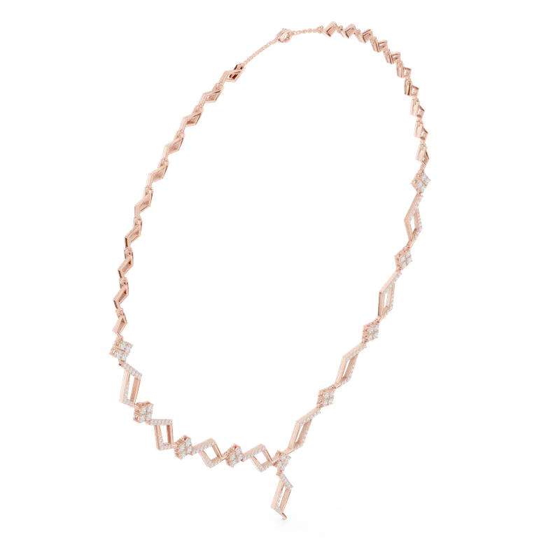 18K Gold Round Diamond Pavé Necklace – 2.952 ct (SBWN-35-) – Necklaces by Ivanka & Co