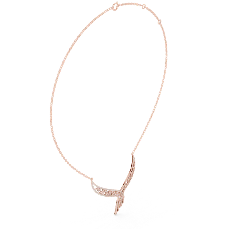 18K Gold Round Diamond Pavé Necklace – 1.505 ct (SBWN-51-) – Necklaces by Ivanka & Co