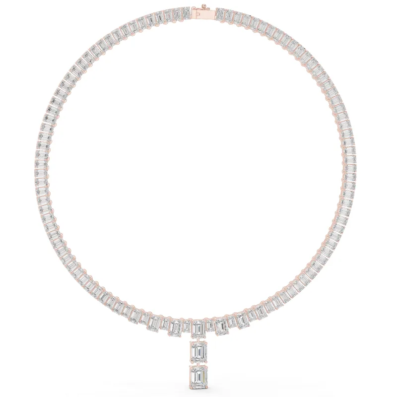 18K Gold Emerald Diamond Pavé Necklace – 33.3 ct (SBWN-9-) – Necklaces by Ivanka & Co